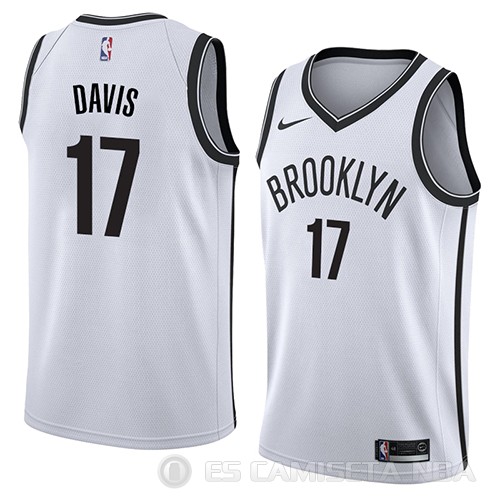 Camiseta Ed Davis #17 Brooklyn Nets Association 2018 Blanco - Haga un click en la imagen para cerrar